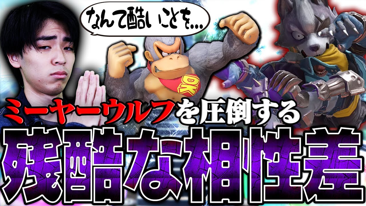最上位勢を葬ってきたミーヤーのウルフに残酷な相性差を見せて勝ちまくるマイルドなHOドンキー【スマブラSP】