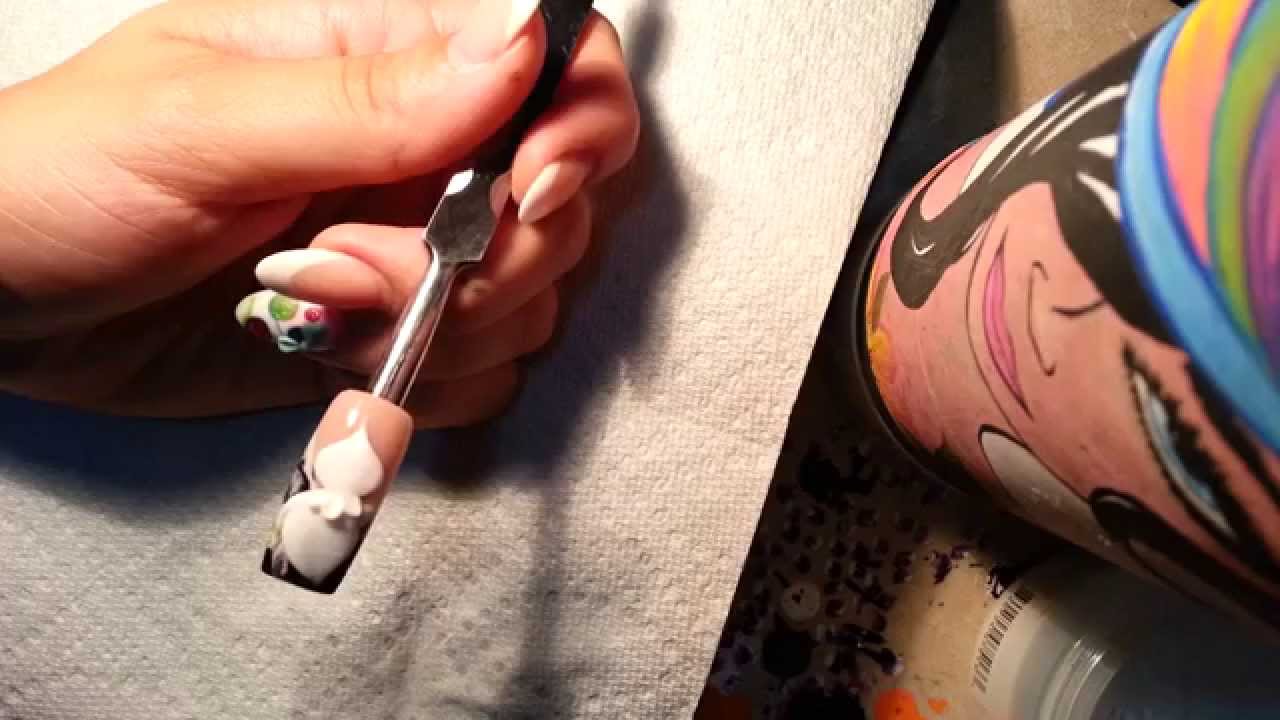 Advanced 3D Halloween Ghost Nail Art