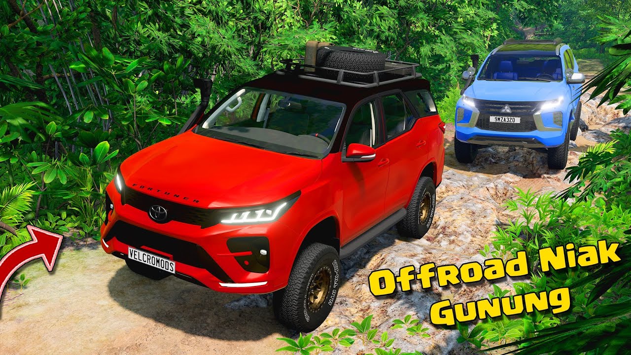 OFFROAD MASUK HUTAN KE GUNUNG KEREN BANGET DI BEAMNG