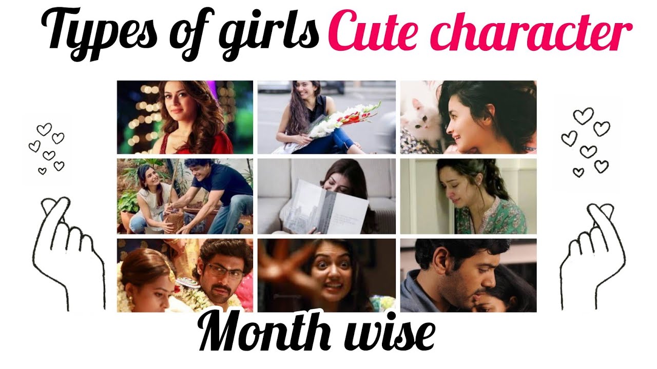 Types of girls cute 🤩 character ♥️ month wise