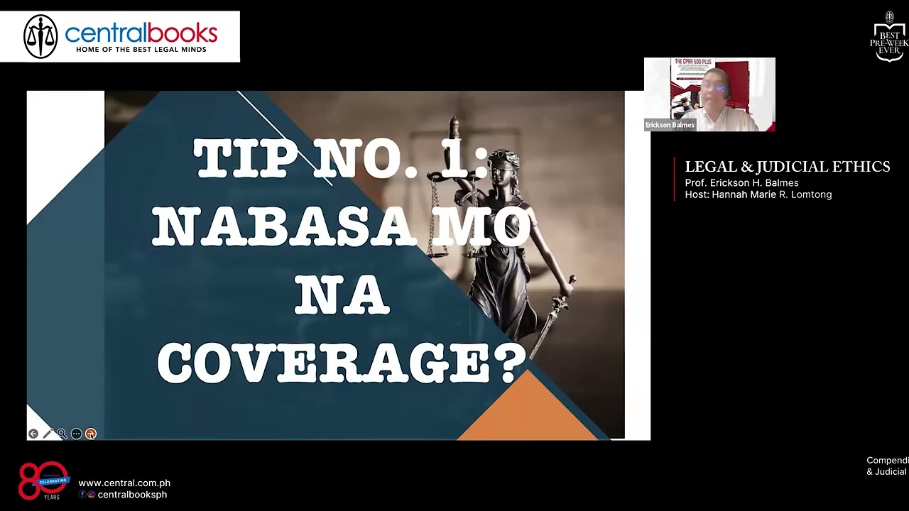 Legal and Judicial Ethics | The Final Review with Prof. Erickson H. Balmes ▶️⚖️