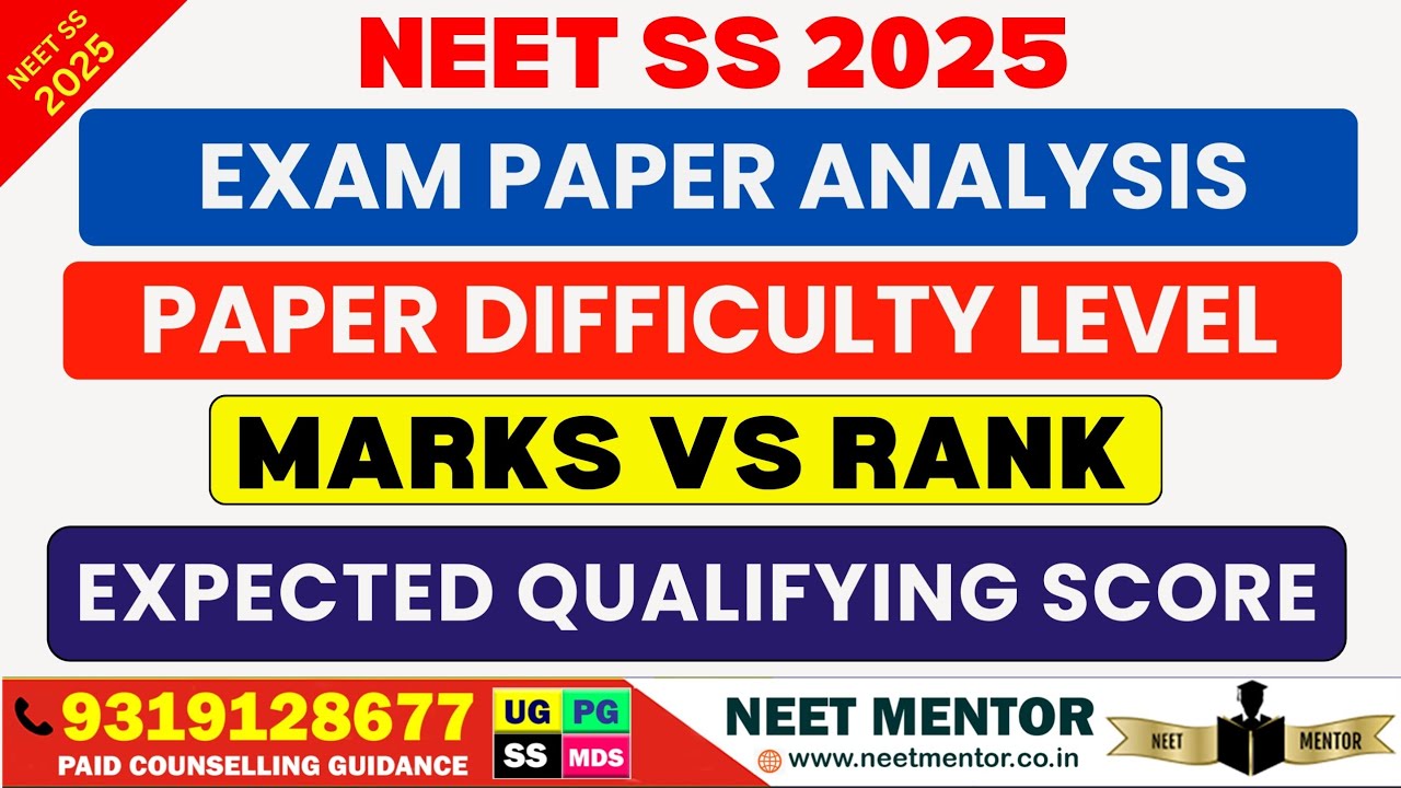 NEET SS 2025 🔥 Анализ экзаменационного задания 🔥 Уровень сложности / Баллы и проходной балл за 20...