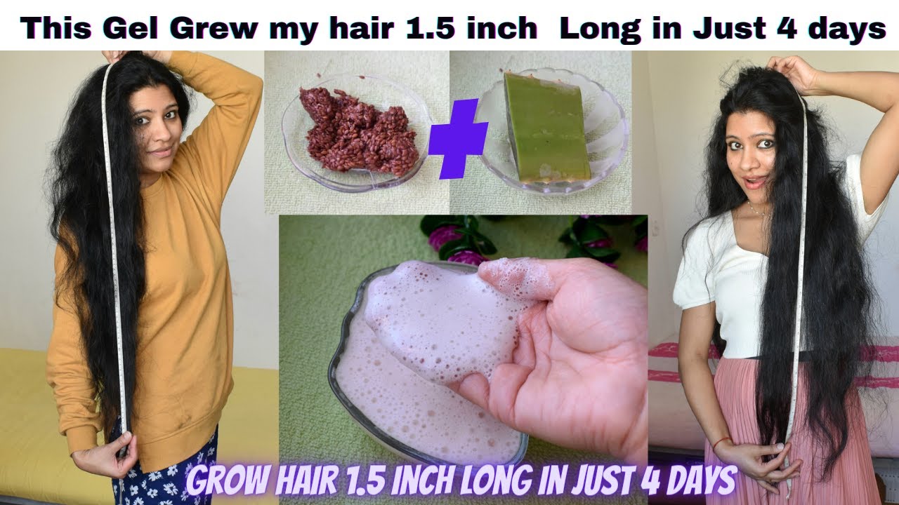 I used aloe vera gel and flaxseed gel together every day for 4 days and it grew my hair very fast