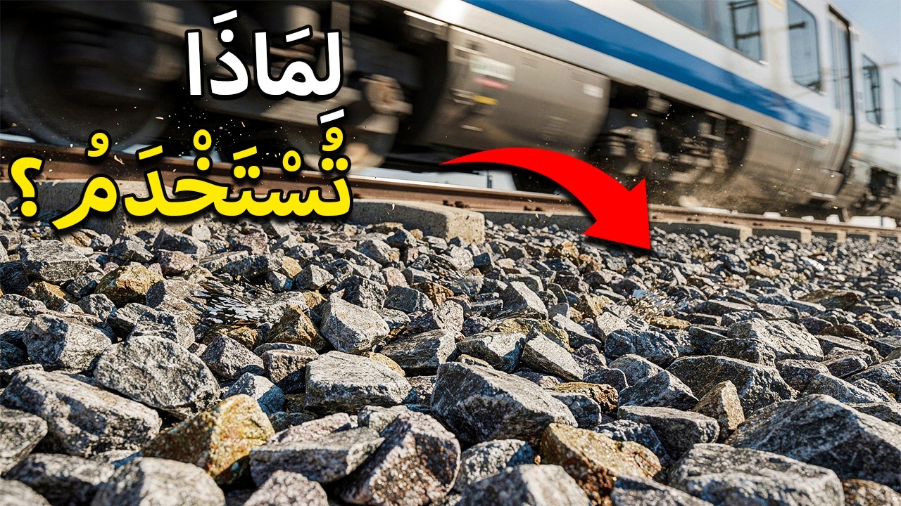 ما هو الغرض حَقِيقَةً من الحجارة على سكك الحديد؟