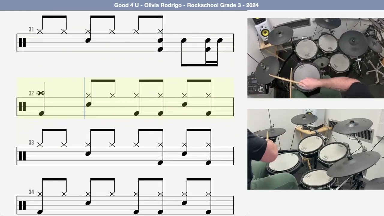 🥁 Good 4 U   Olivia Rodrigo   Rockschool Grade 3   2024