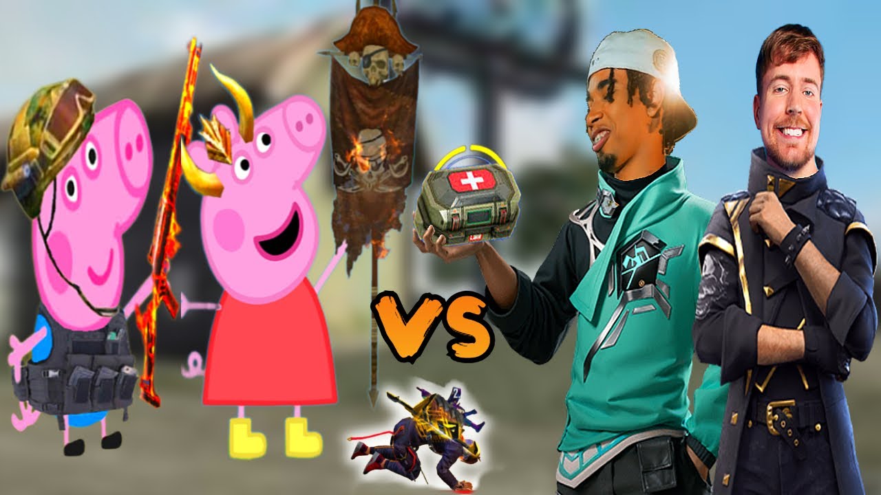 Peppa x George vs RDjavi y MRbeast PVP free fire//LocotronRD #freefire
