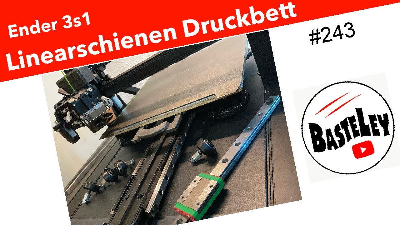 Linearschienen Yachse am E3S1 Druckbett