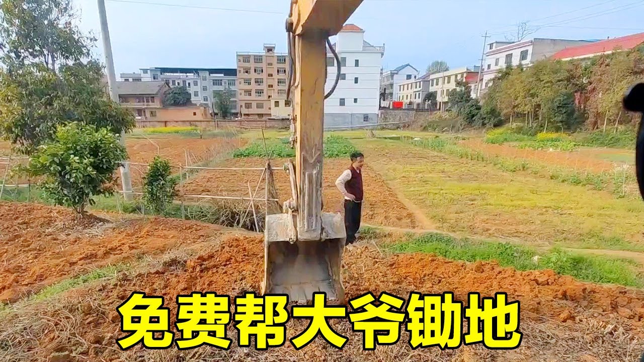 免費給大爺挖土地種玉米，助人為樂，是一種傳統美德#陳師傅開挖機