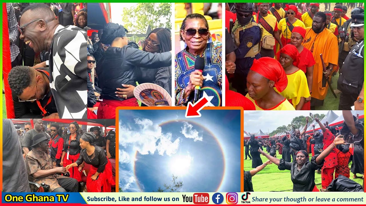 Rainbow🌈Appears At Kantanka’s 40 Days🌈As Ajagurajah,Akrobeto,McBrown,Nana Addo,Bawumia &More Spotted
