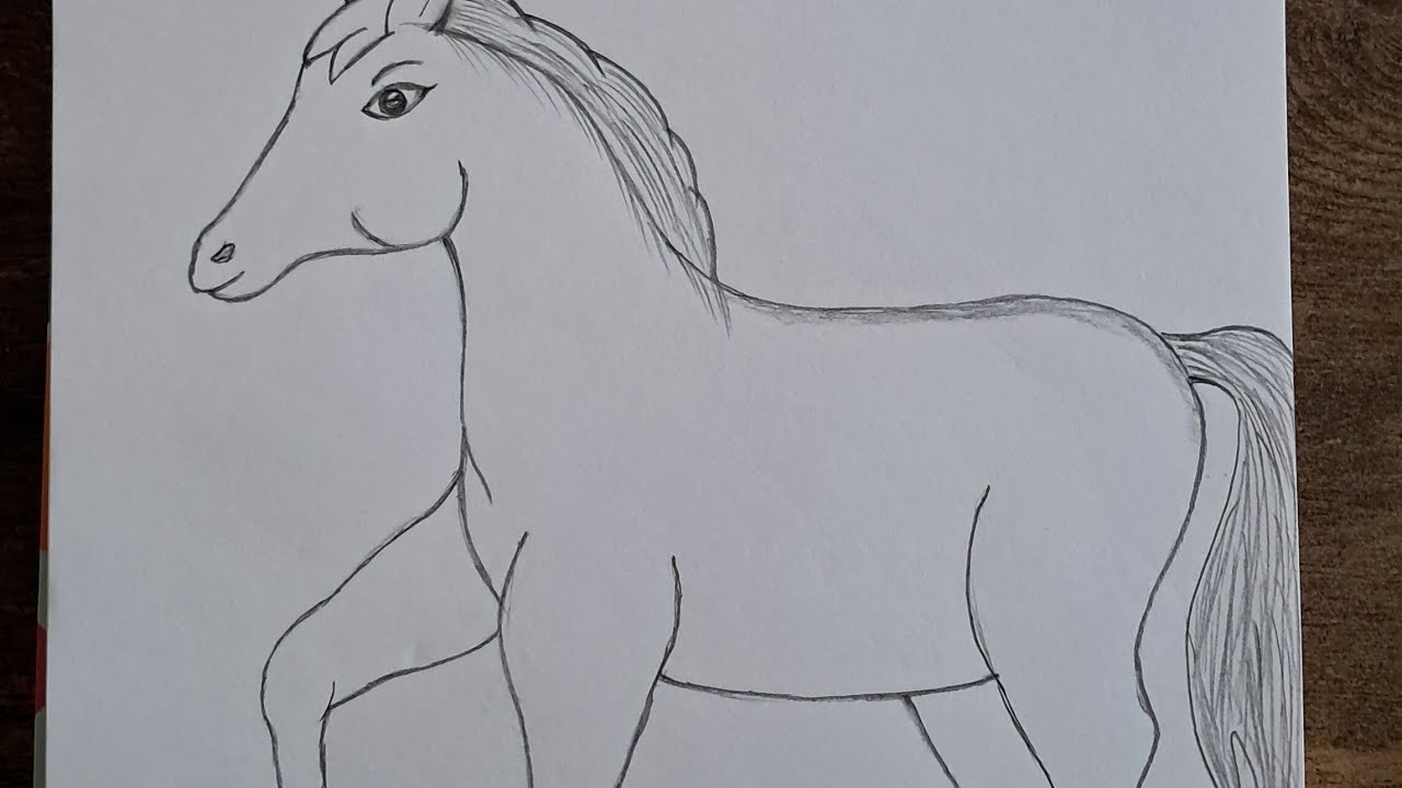 Easy Horse Drawing || How to draw Horse step by step #howtodraw #drawing