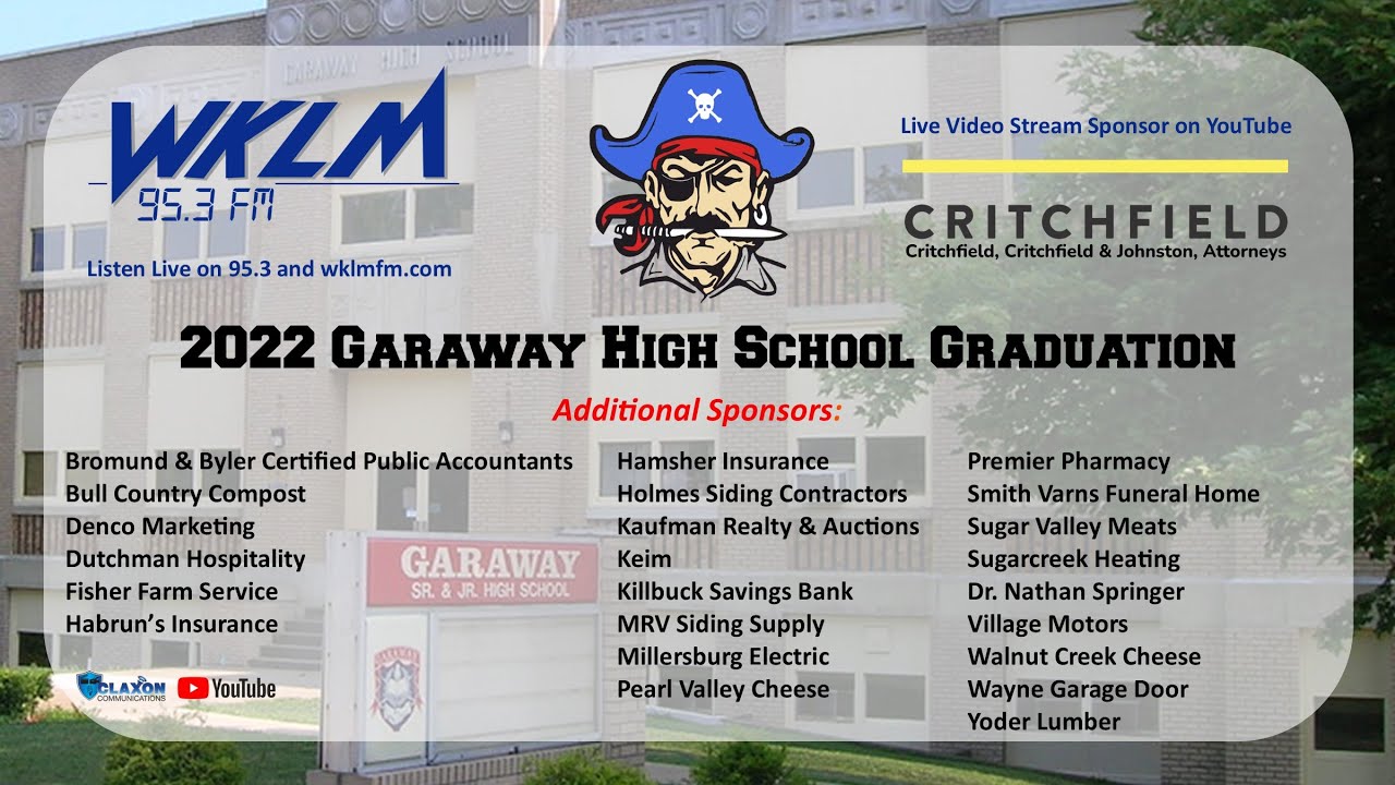 Garaway High School Graduation Ceremony from WKLM 95.3 FM