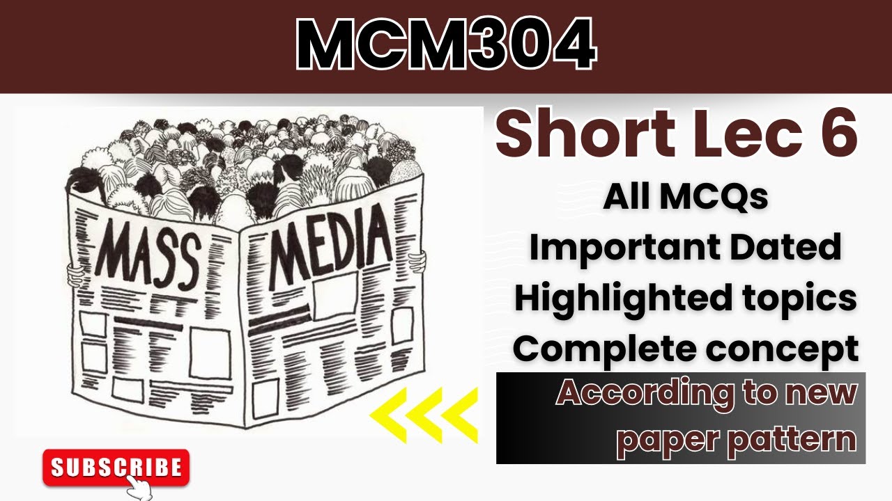 MCM304 Short Lecture 6_Highlighted Questions_MCM304short Lectures_MidTerm_Full Detail In Short Time