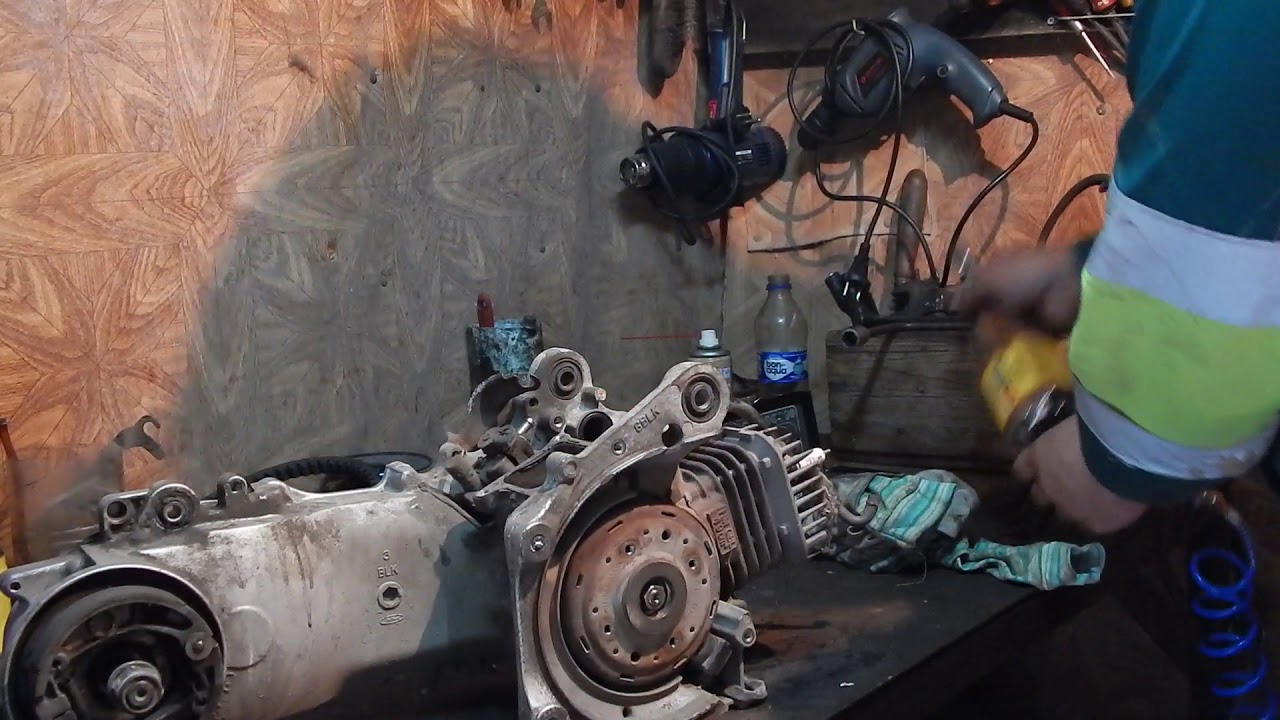Разборка мотора  Honda af 34