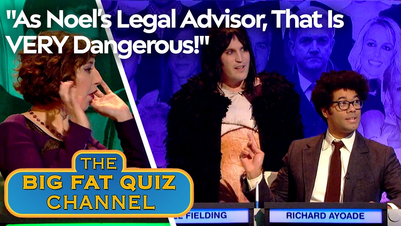 Noel Fielding Falls Off Chair And Consults Legal Advisor | Big Fat Quiz Of 2013