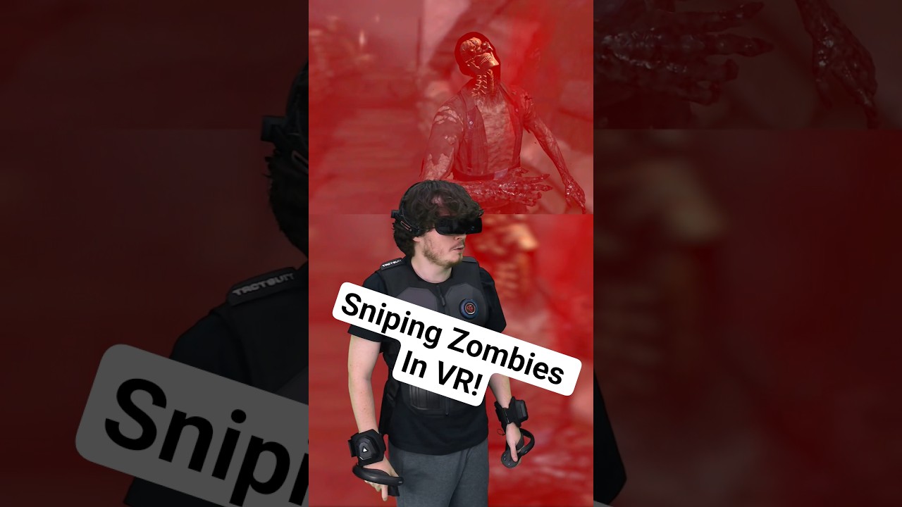 Sniping Zombies in VR is Pretty Fun! #shorts #gaming #vr