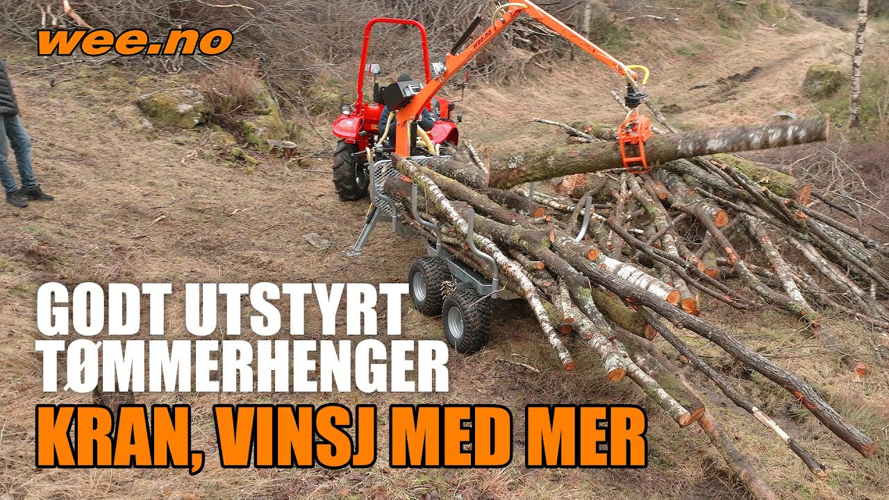 Tømmerhenger Bø - Robson drift, Kran, Forskyvning og Vaier!