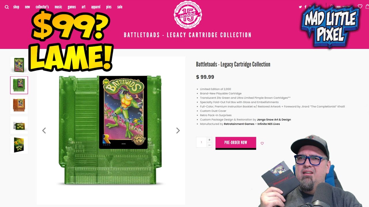 $100 Battletoads NES Cartridge Reproduction! iam8bit Is Crazy! Who Is This for & WHY?