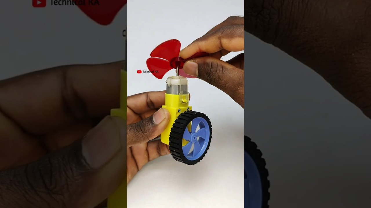DIY Hand Crank Generator Using Dual Shaft DC Motor to Spin Fan at High Speed
