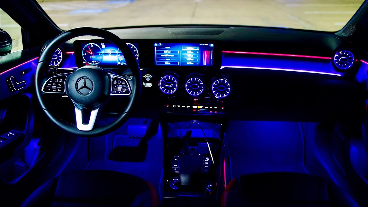 BEST Ambient Lights?? 2021 Mercedes A-Class Night Review (Exterior/Interior/POV Drive)