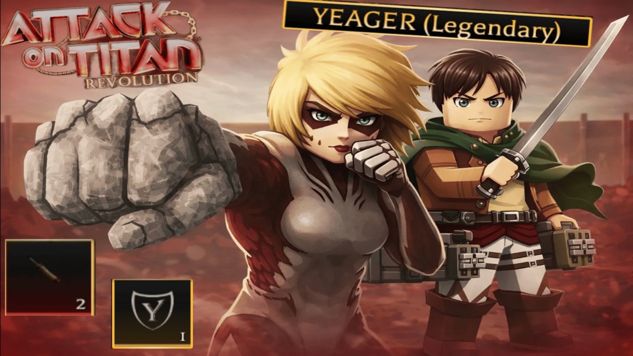 Attack on Titan Revolution Aot - Roblox  Лучший Female Titan Build через Yeager