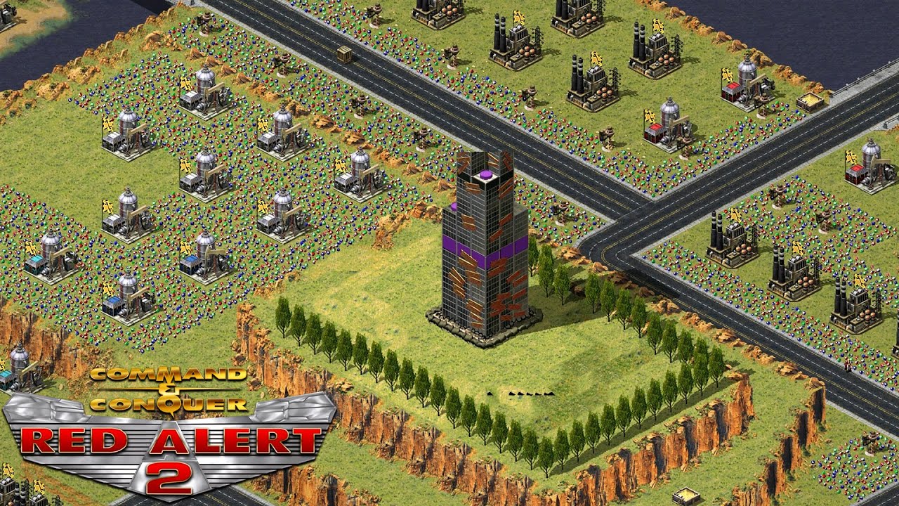Red Alert 2: Юрианский геймплей — Extreme AI Hard 1vs7 — Юрий — Остров с множеством ресурсов от AP