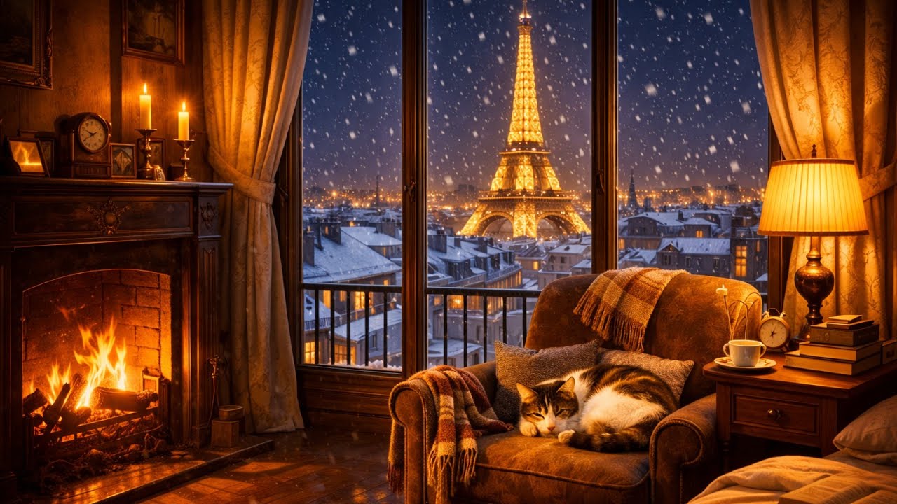 warm paris night with distant 1930s oldies playing in another room | vintage music for unwind