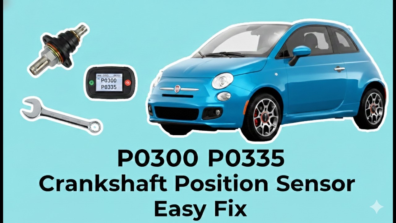 Датчик положения коленчатого вала Fiat 500 2014+ | Устранение ошибок P0300 и P0335 без снятия кор...