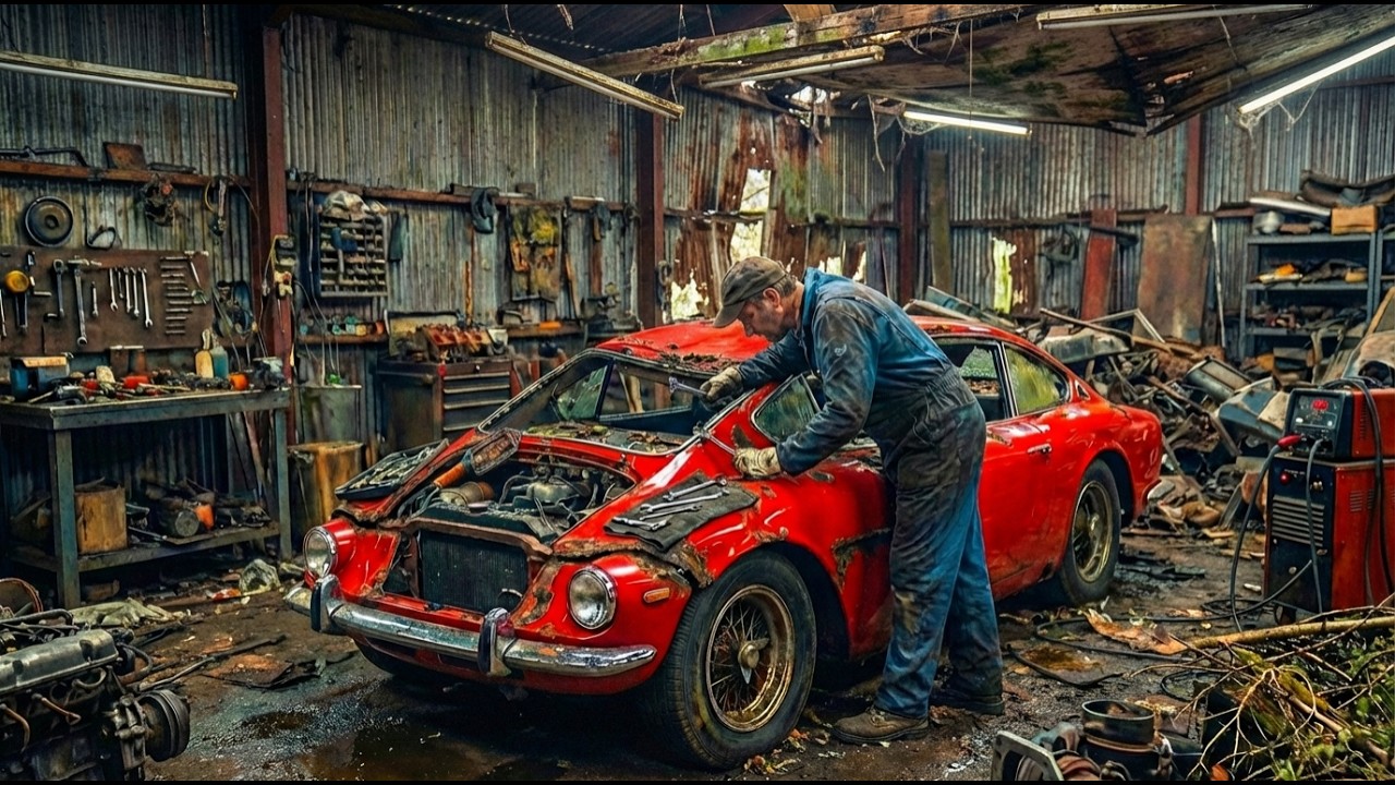 Asmr Car Restoration 👷‍♂️ - Abandoned Ferrari 250 GT -  in a Rundown Garage