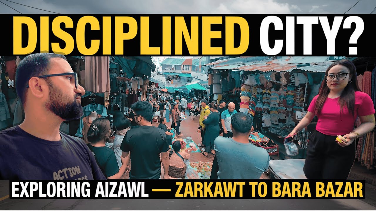 Aizawl City – India’s Most Disciplined Capital? Zarkawt to Bara Bazar Vlog | Mizoram Travel Series
