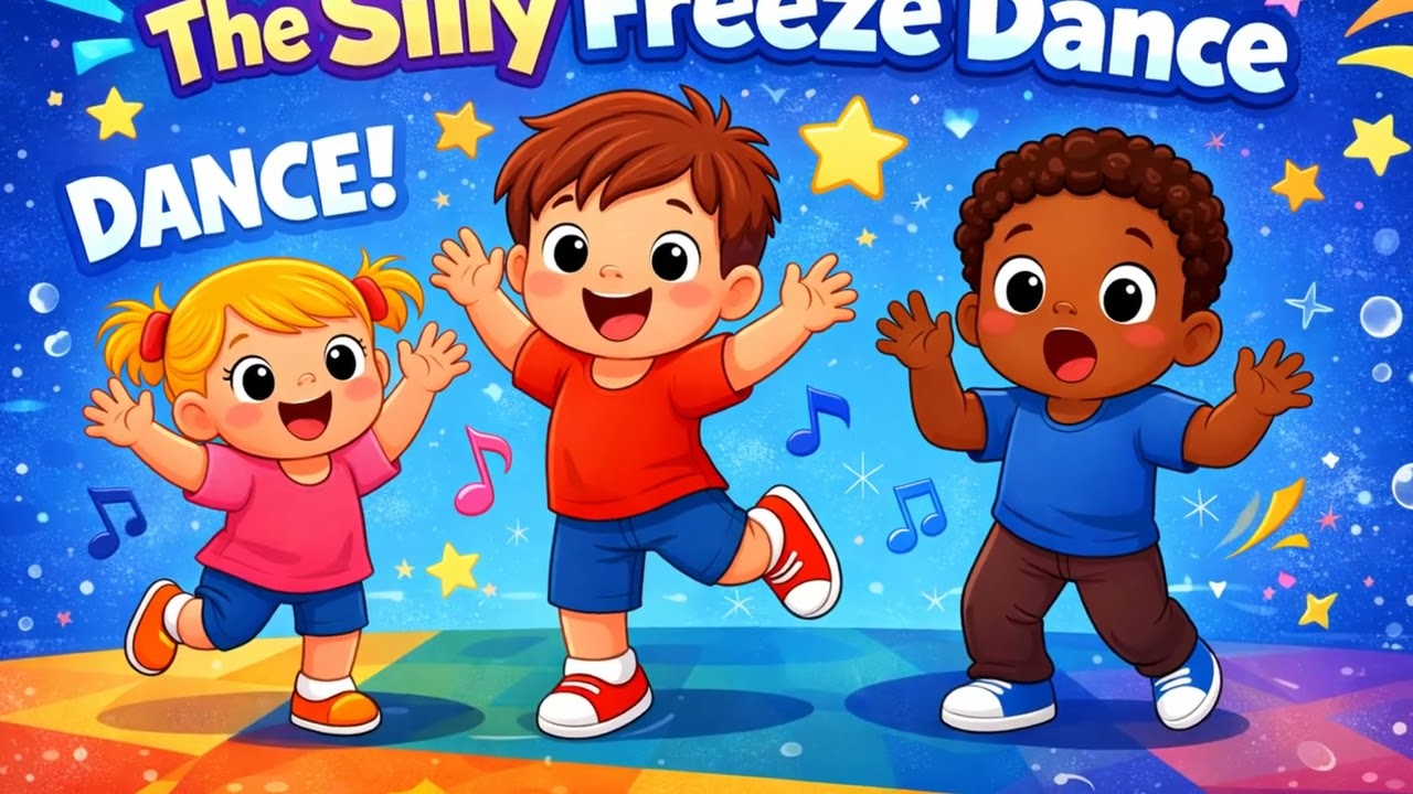 The Silly Freeze Dance 🕺❄️ | Fun Freeze Game Song for Kids | KiddoTunes