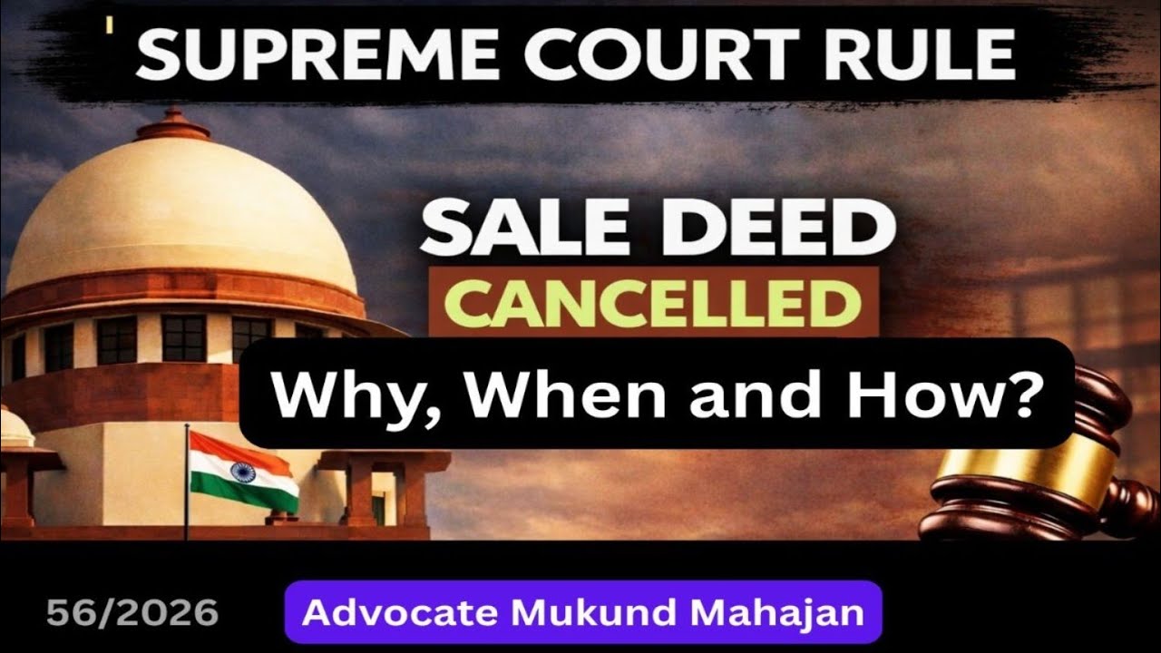 ✅#56/2026👉How Can a Sale Deed Be Cancelled? - Supreme Court Rule