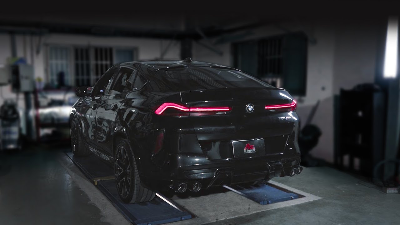 BMW F96 X6 M (OPF) w/ Fi EXHAUST CatBack X 2nd Downpipe X Valves ON 112.6 dB /Launch