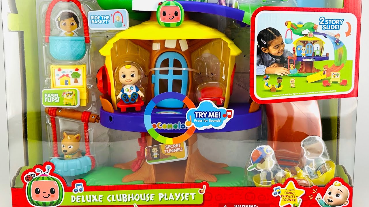 18 Minutes Satisfying with Unboxing Cocomelon Clubhouse Playset with Swing and Slide ASMR