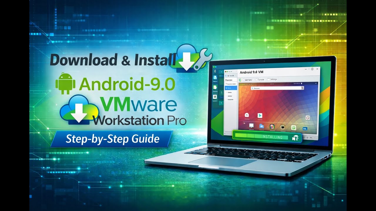 Загрузите и установите Android 9.0 в VMware Workstation Pro (2026)