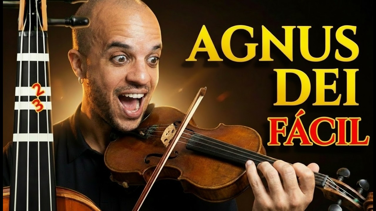 Como Tocar AGNUS DEI No Violino em 3 Passo - SIMPLIFICADA - Aprender música no violino