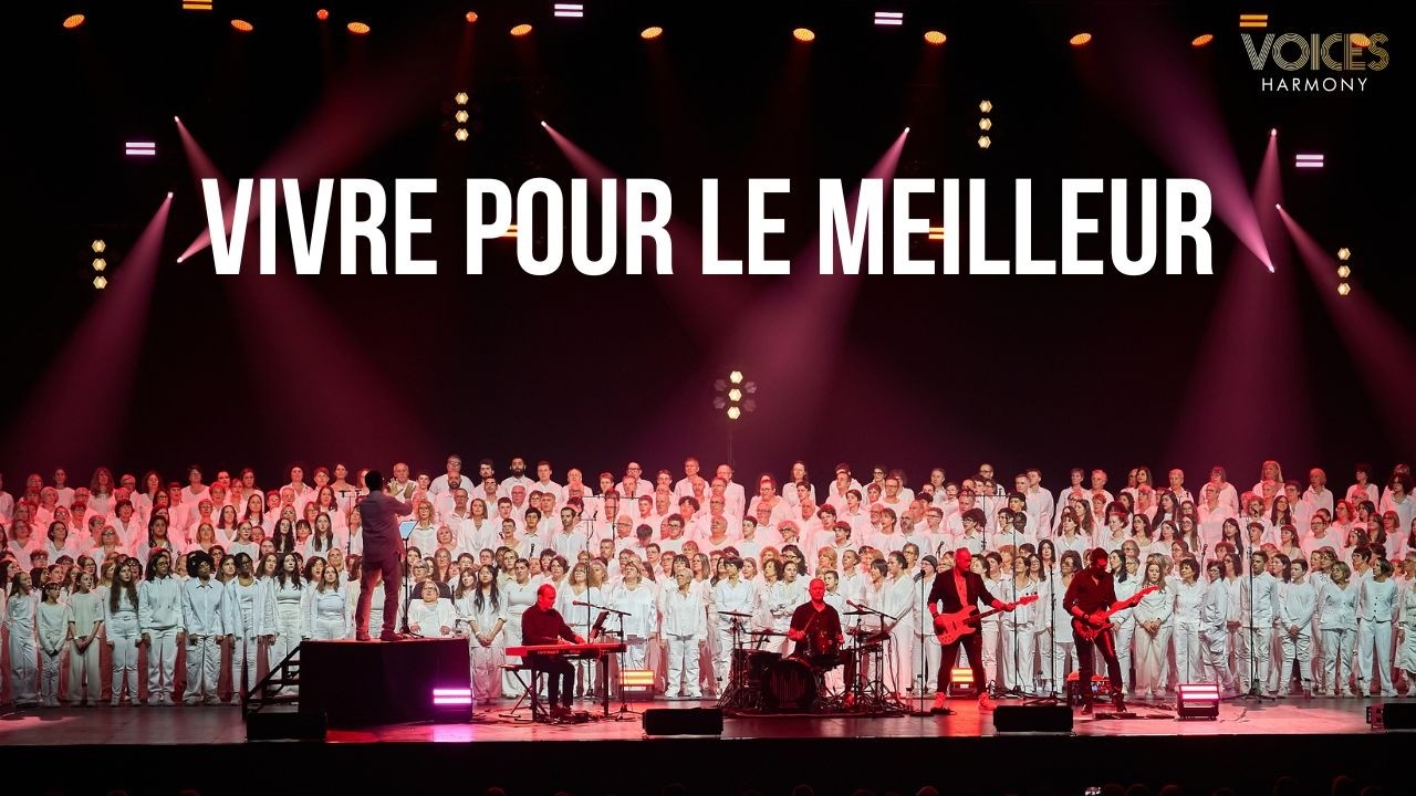 VIVRE POUR LE MEILLEUR - 600 choristes chantent JOHNNY