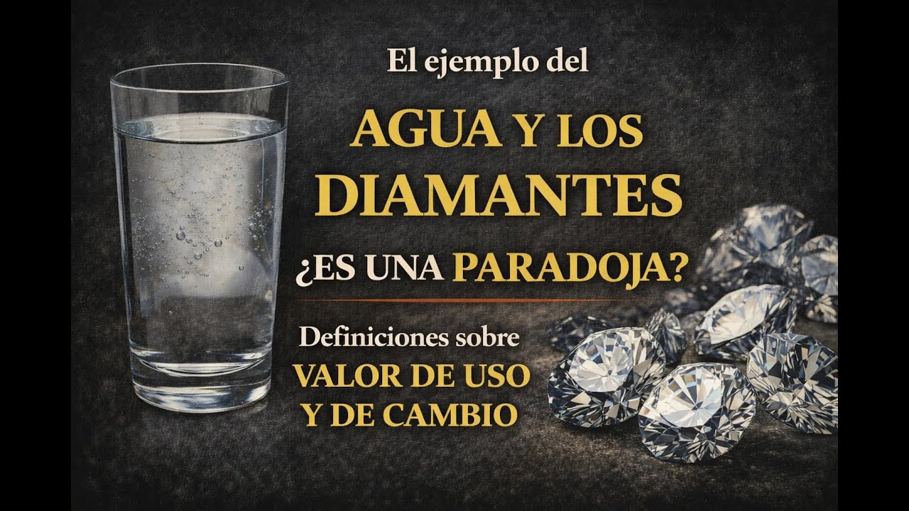 El ejemplo del agua y los diamantes: ¿una paradoja? | Adam Smith y el valor de uso y de cambio
