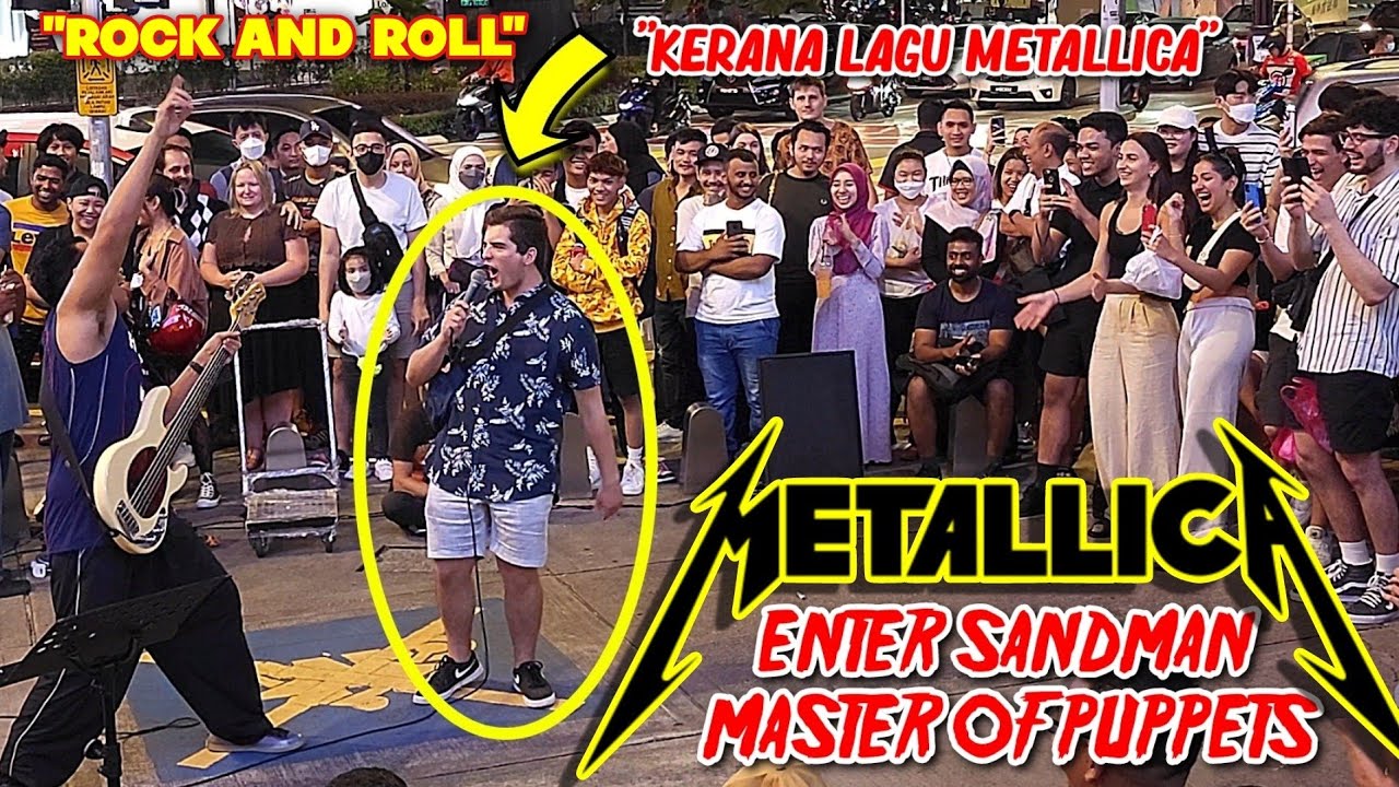 PENANGAN METALLICA ! Tengok reaksi Mat Saleh tak senang duduk bila dengar SENTUHAN main lagu ni