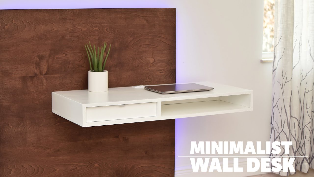 How to make a wall mounted desk with secret compartments (Plans Available) #2