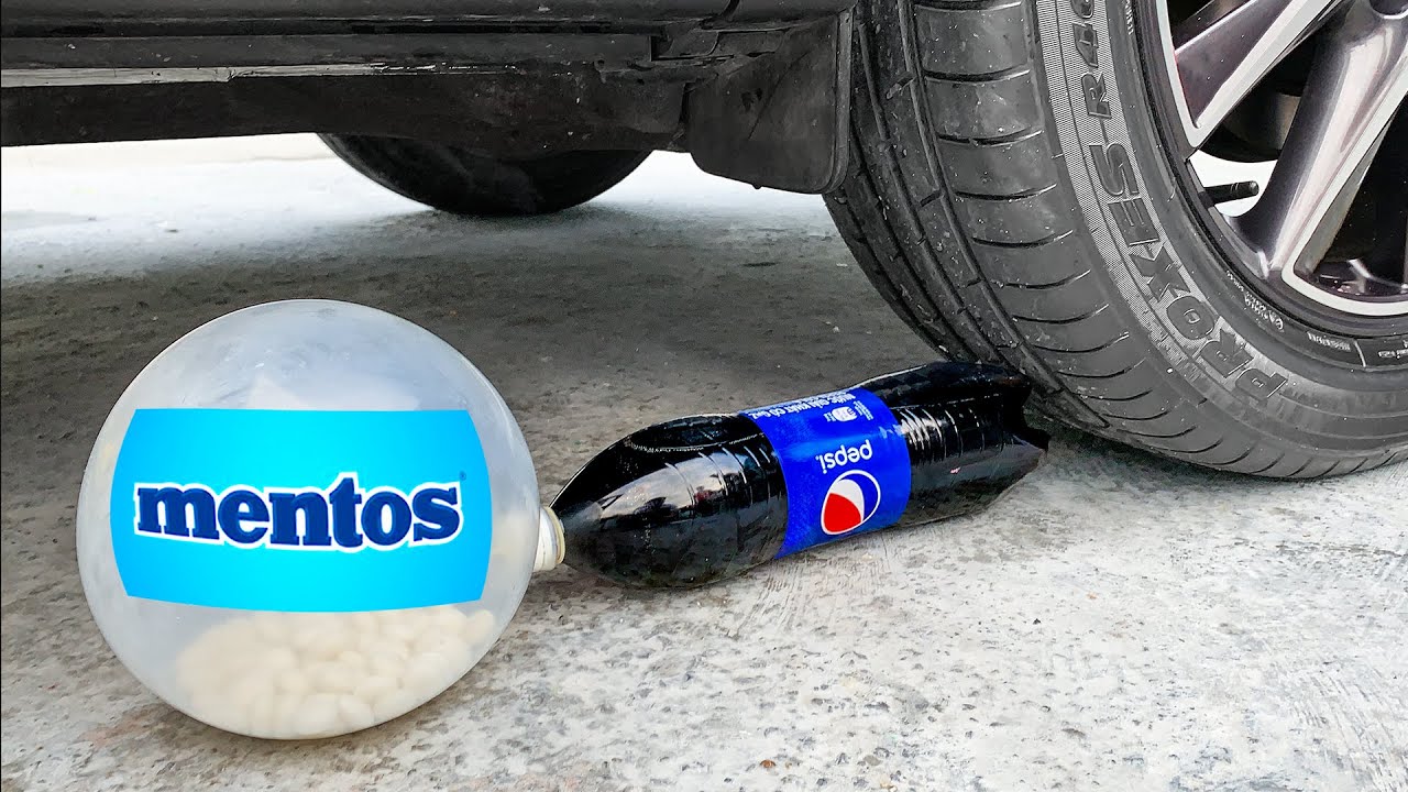 EXPERIMENT CAR vs MENTOS EXPLODE! Crushing Crunchy & Soft Things by Car! Funny Crushing Experiment