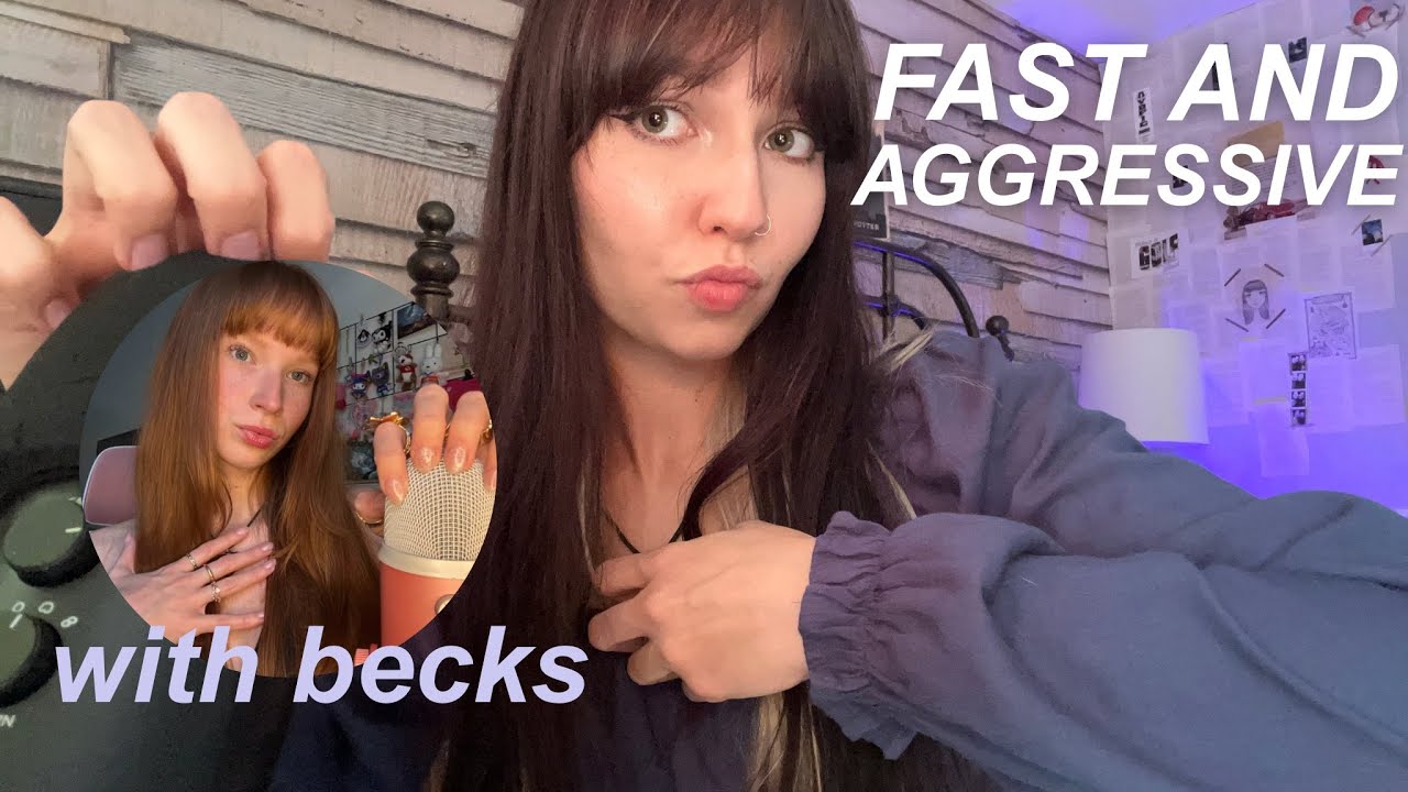 20+ Minutes of Fast and Aggressive Triggers w/ @Becksasmr (Mic Triggers, Fabric Sounds)