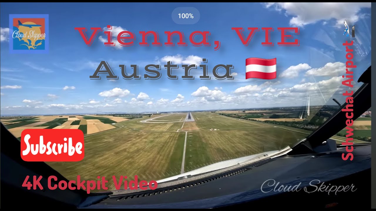 Smooth Landing at Vienna airport. 🇦🇹  4K cockpit video