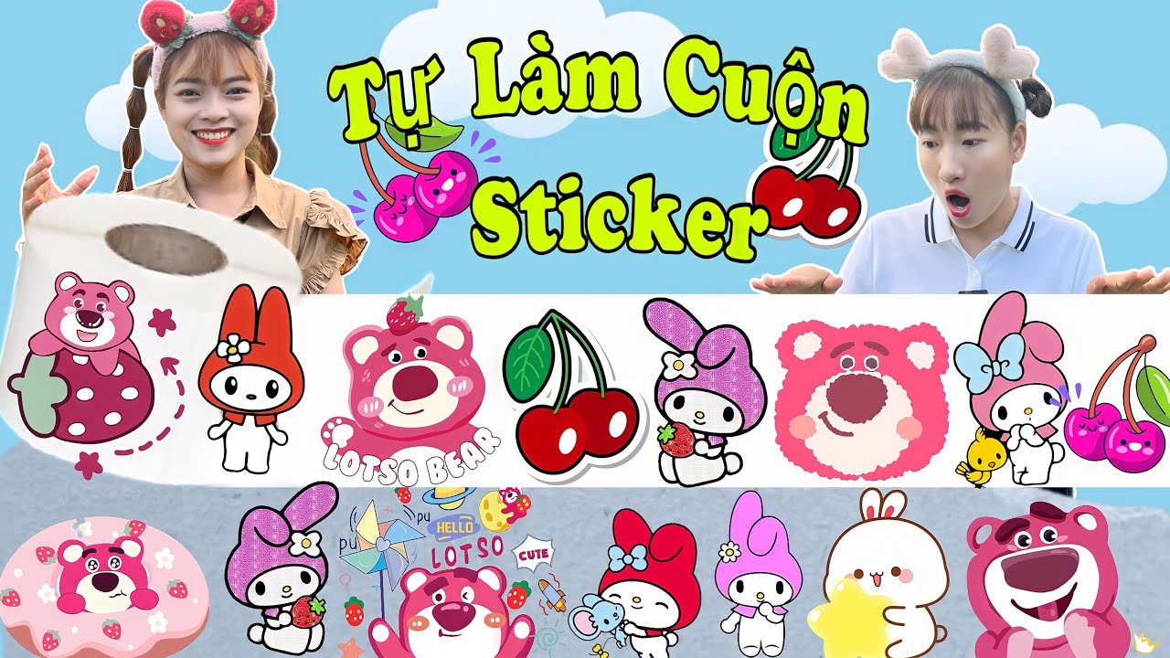 Hằng Nheo Tự Làm Cuộn Sticker - Washi Tape Siêu Dễ Thương