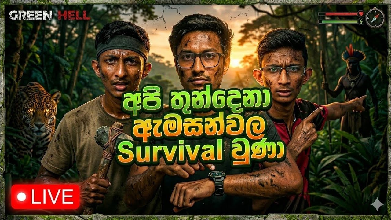 ඇමසන්වල ජිිවිතේ..... Green Hell Live Stream