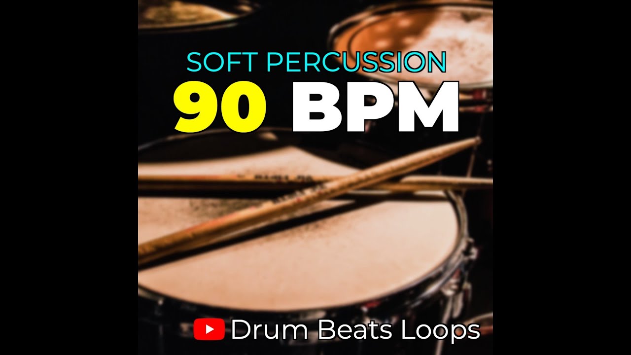 90 BPM DRUM LOOP for PRACTICE | Coffee Shop | Soft Percussion