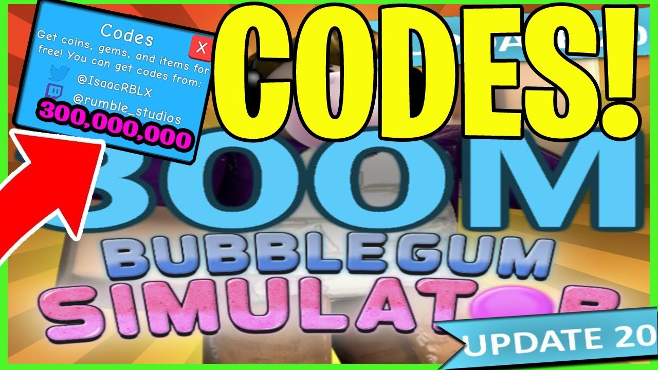 NEW BUBBLE GUM SIMULATOR CODES 300M 🚨 (ROBLOX) UPDATE 20