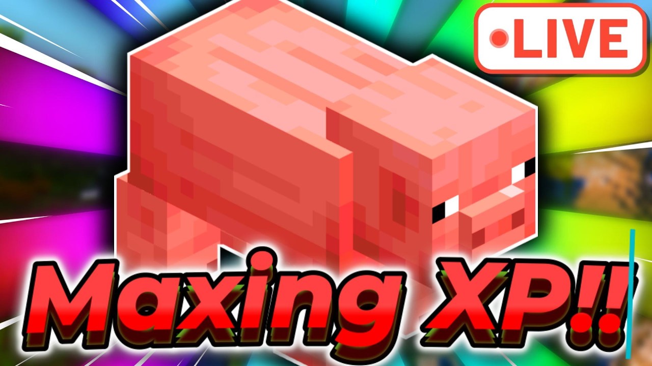 🔴Maxing SkyBlock XP By Slaughtering Shiny Pigs!! 🔴 Hypixel SkyBlock LIVE