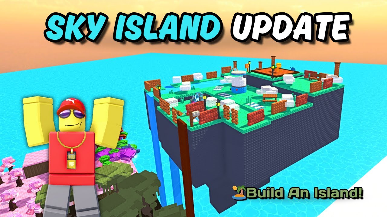 I Built a Floating Island in Build An Island Roblox!