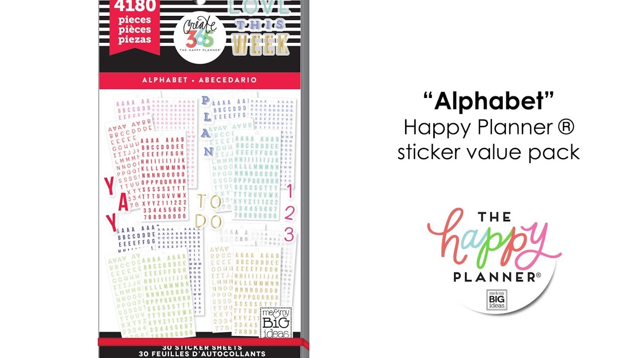 Value Pack Stickers - Alphabet - Happy Planner® Preview