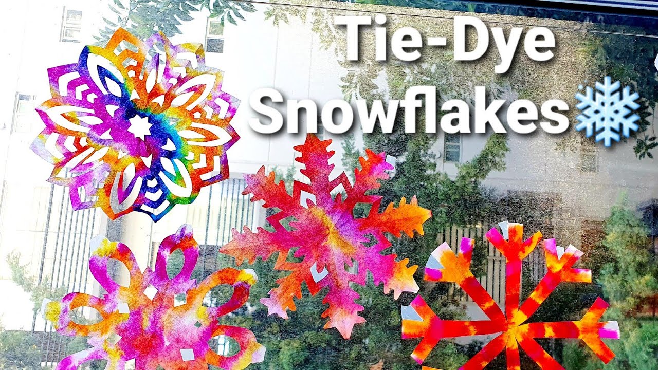 Snowflakes Tie-dye con filtros de caf&eacute;. ❄❤